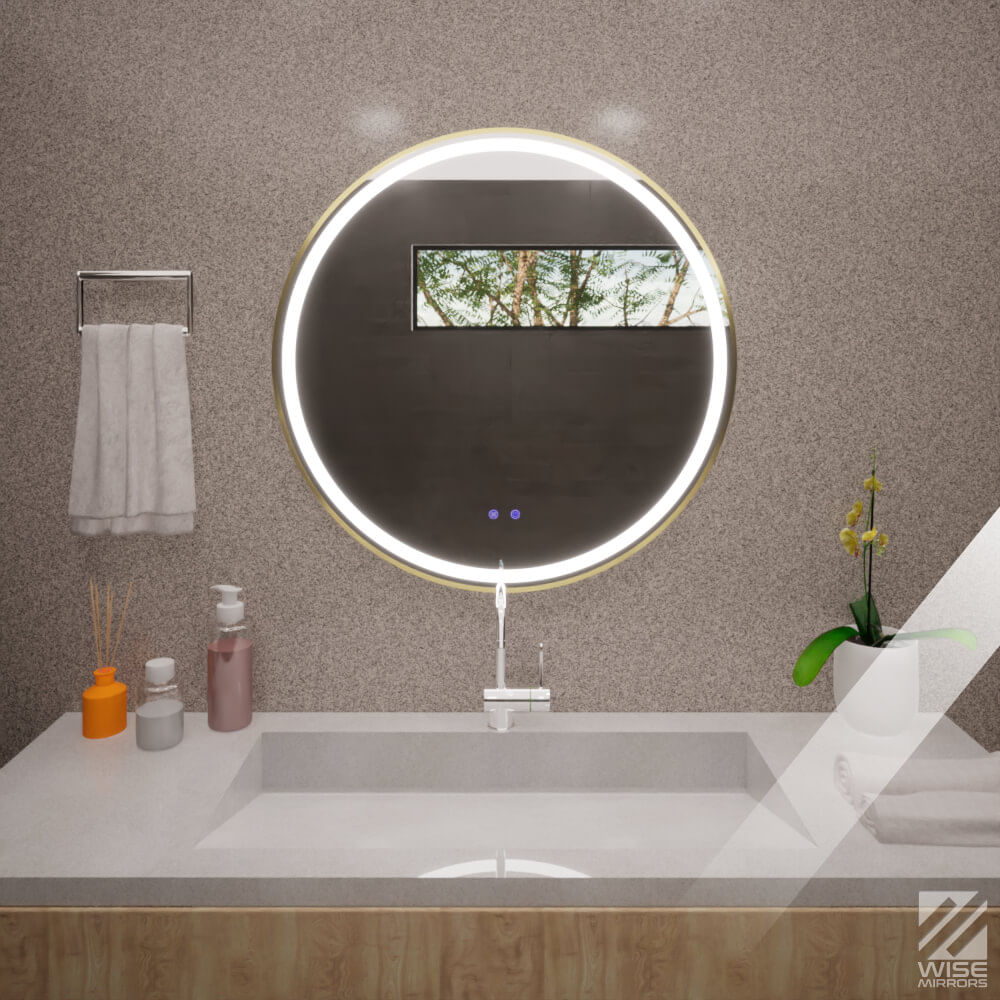 Espejo circular LED Tactil 80x3x80Cm