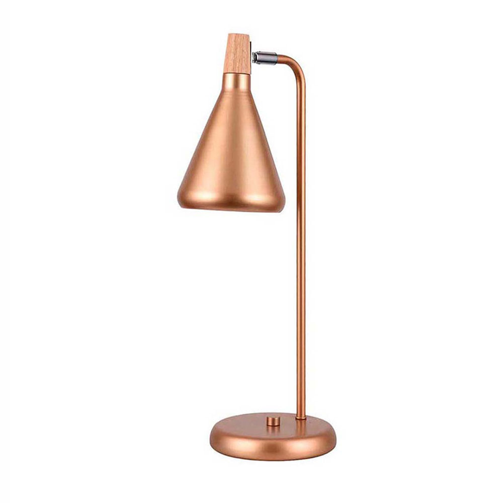 Lampara De Mesa Clementina Oro Rosa Cobre