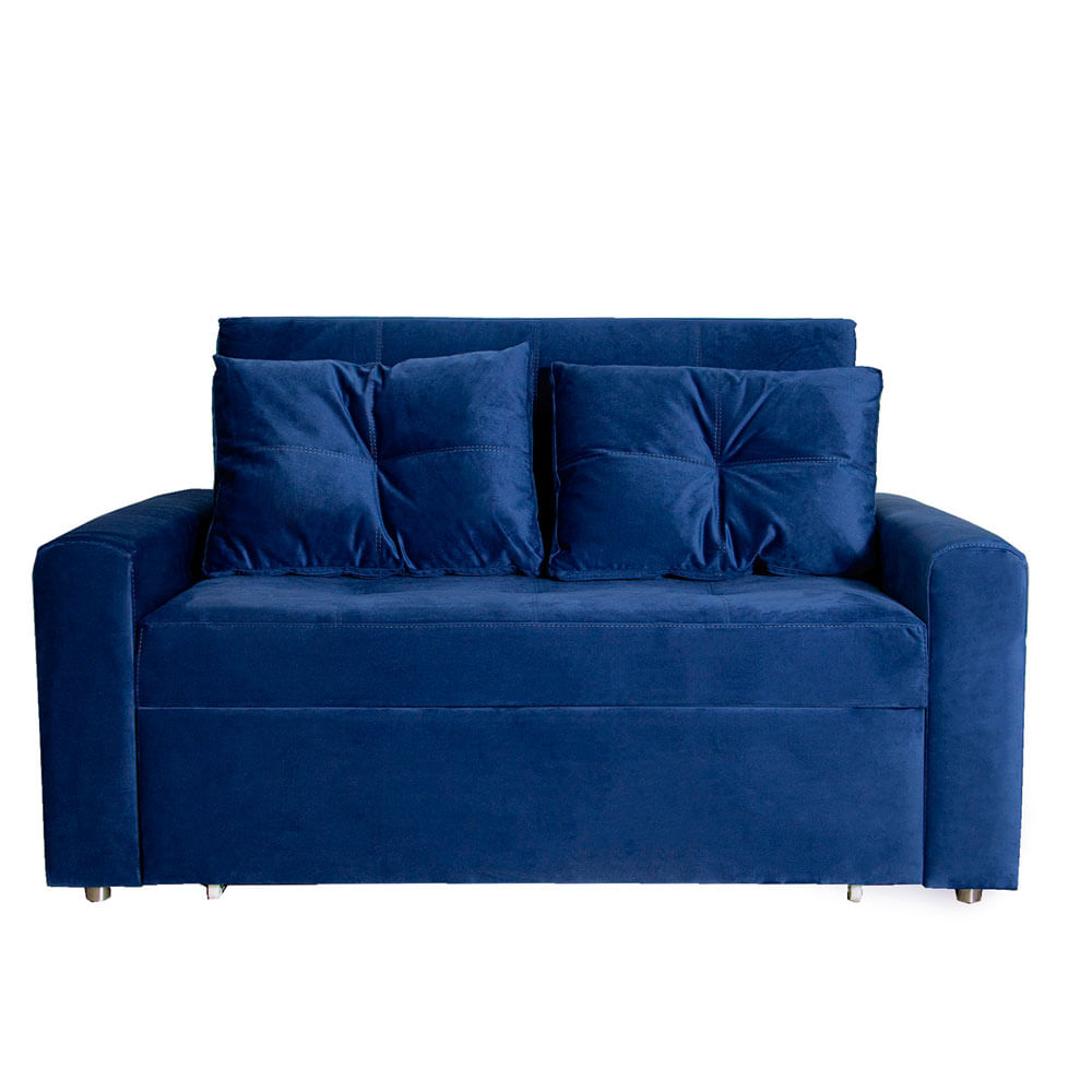 Sofá Cama Germano + 2 Cojines Azul 150 cm x 93 cm