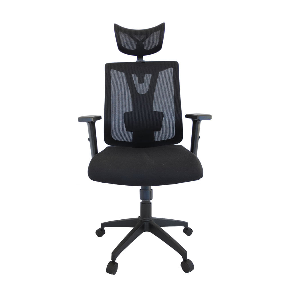 Silla De Oficina El Paicol Base Nylon Negra