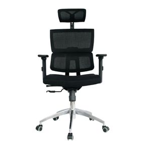 Silla De Oficina Australia Premium Aluminio Negra