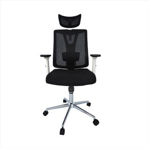 Silla De Oficina Teorama Premium Cromo Negra