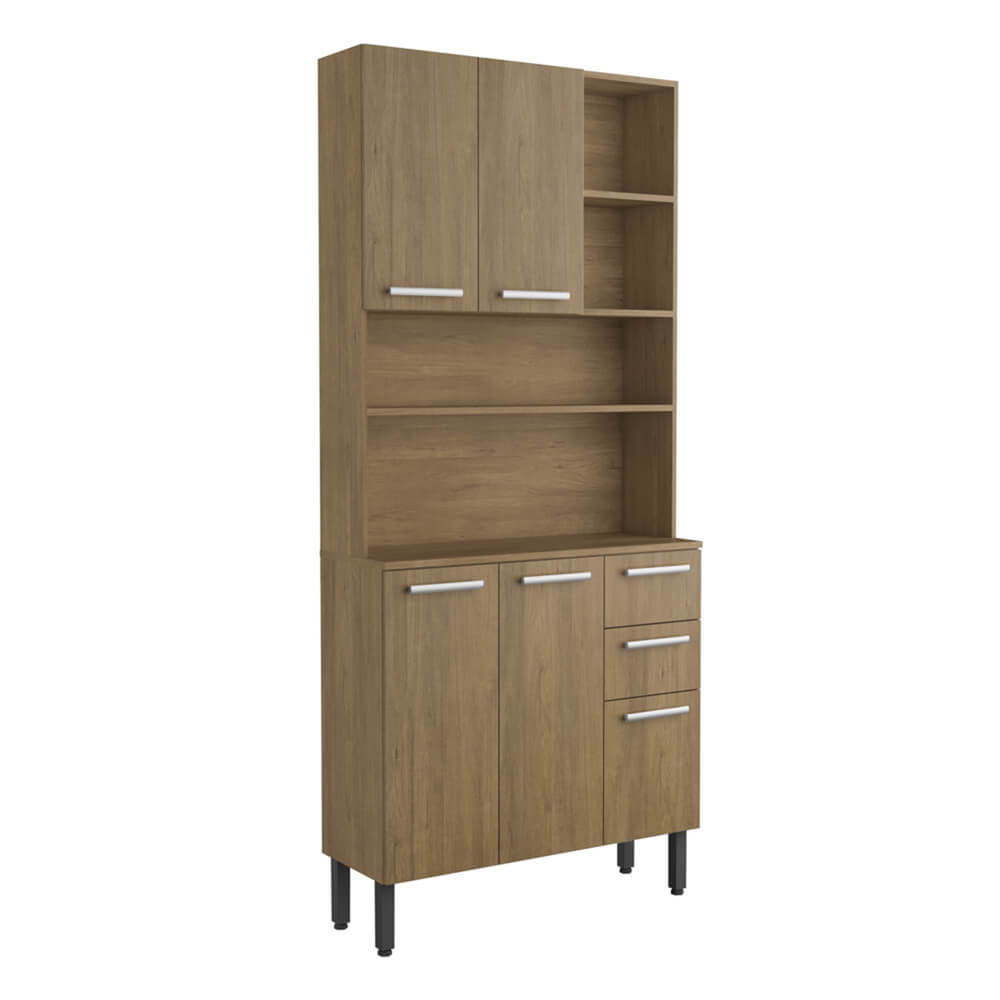 Alacena Despensa De 105 Cm Con Mesón En Mdp Rovere