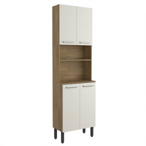 Alacena Despensa De 70 Cm Con Mesón En Mdp Beige