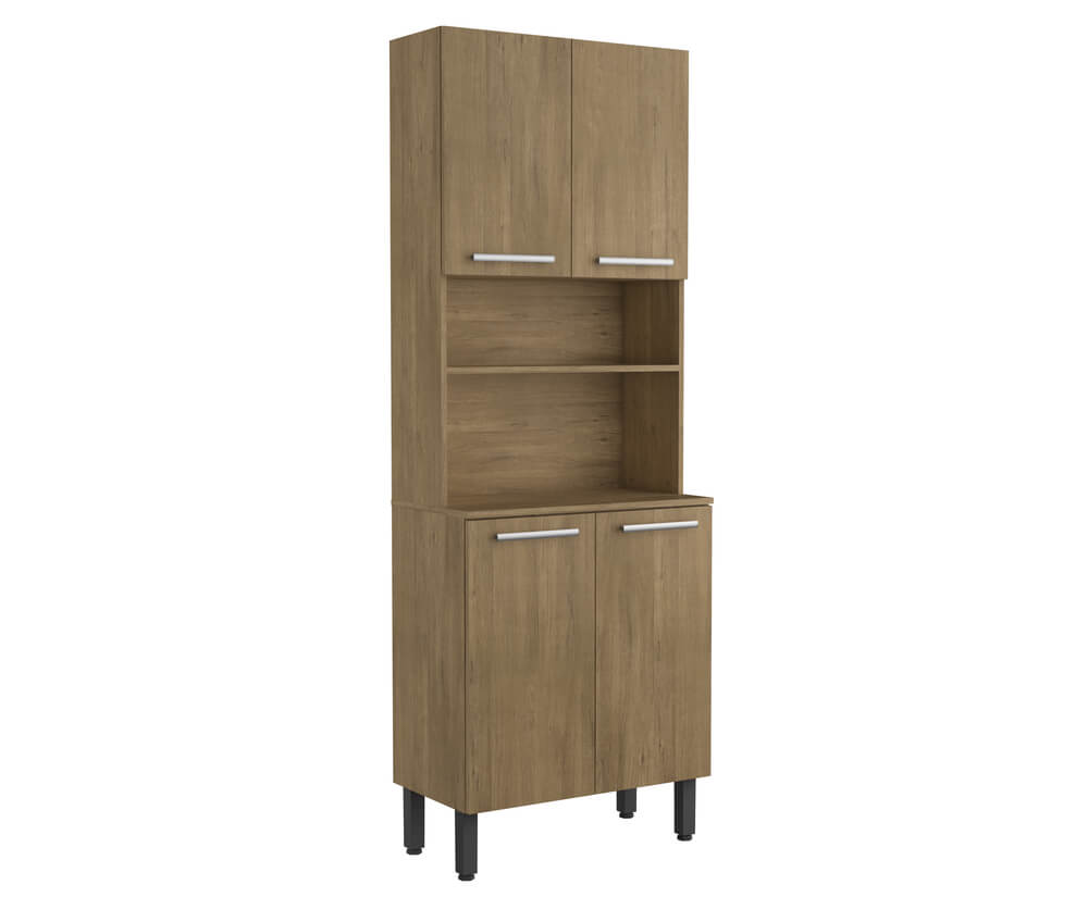 Alacena Despensa De 70 Cm Con Mesón En Mdp Rovere