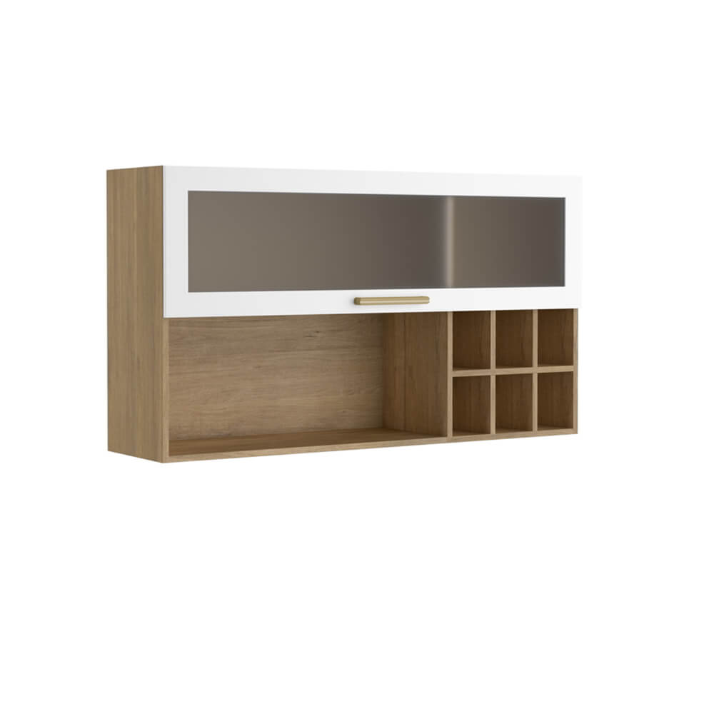Mueble Superior De Cocina De 120 Cm En Mdp Blanco