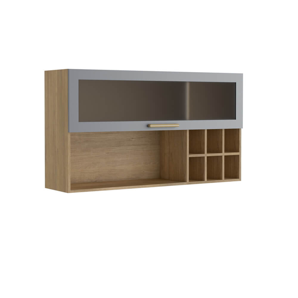 Mueble Superior De Cocina De 120 Cm En Mdp Gris