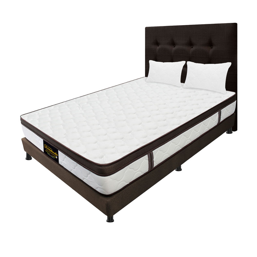 Mega Combo Doble Resortado Dublín Café 140 cm x 190 cm