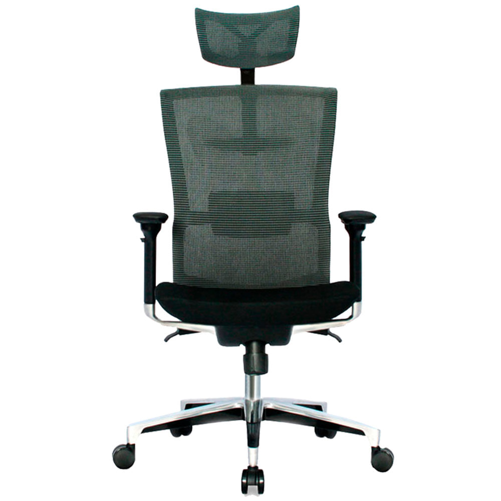 Silla De Oficina Dallas Premium Aluminio Negra