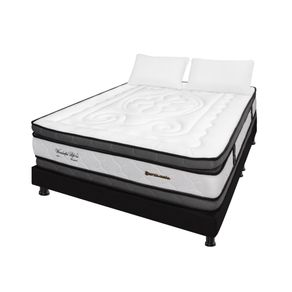 Combo Colchón Queen Wonderful Dp Negro 160Cm X 190Cm