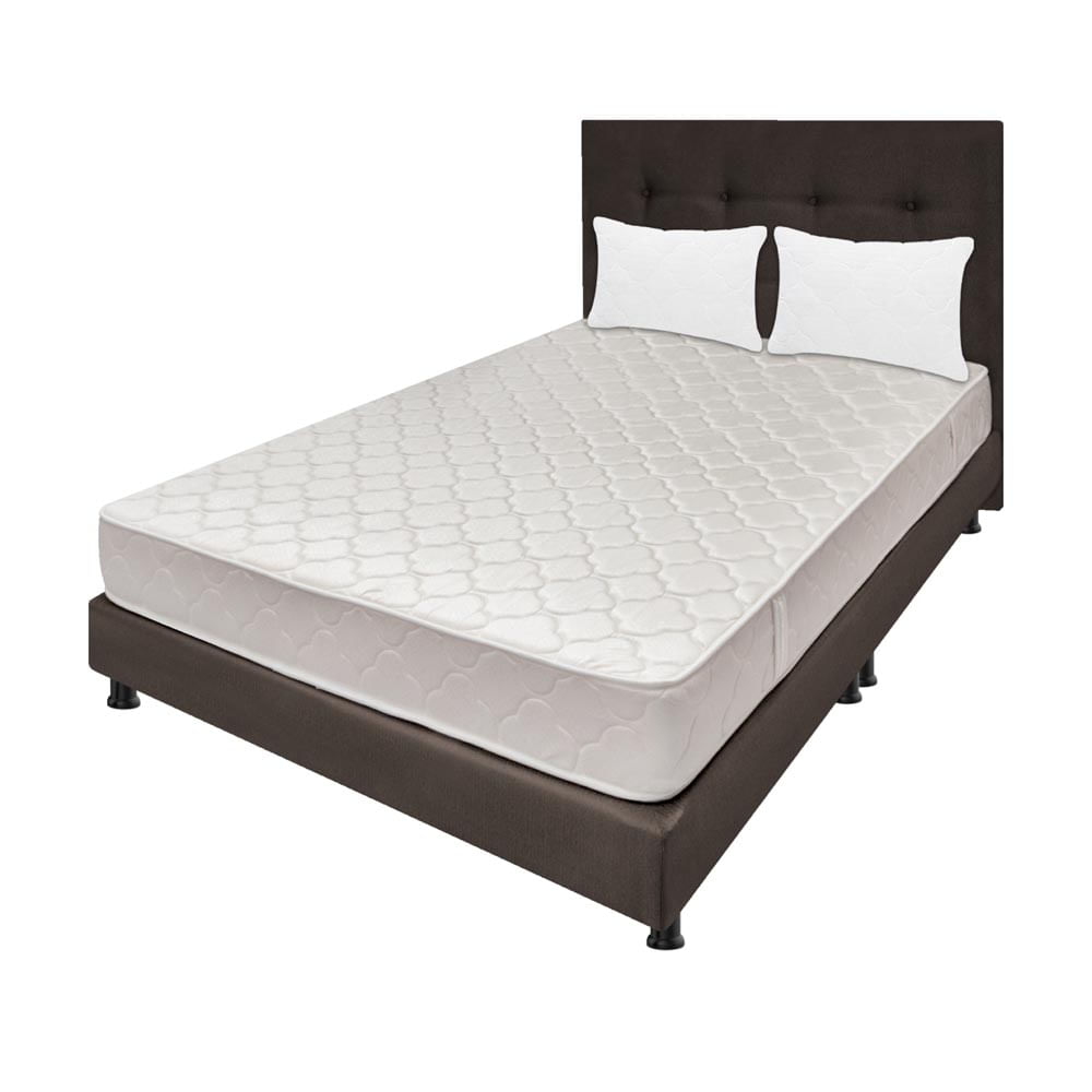 Mega Combo Colchón Doble 140X190 Cm Espumado Multisleep Café