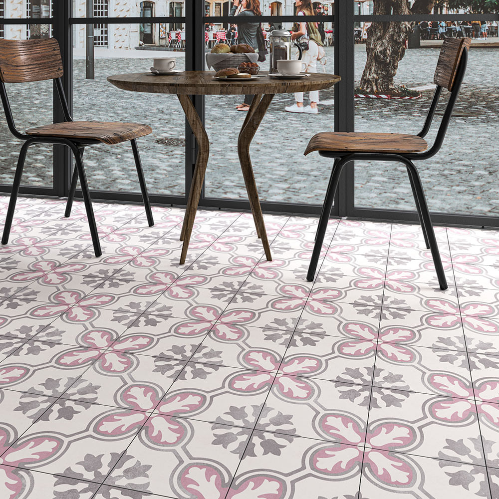 Porcelanato Swansea Rosa precorte 45X45 Mate