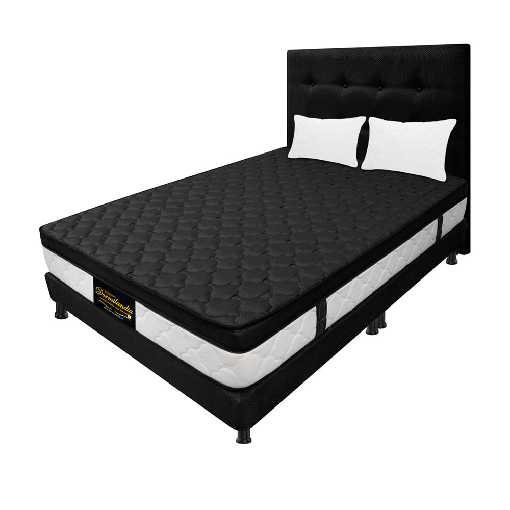 Mega Combo King Resortado Dublín Negro 200 cm x 200 cm