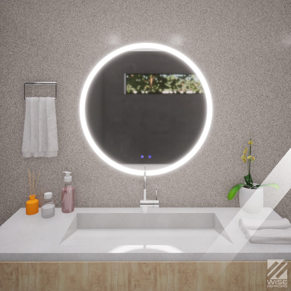 Espejo circular LED Tactil 80x3x80Cm
