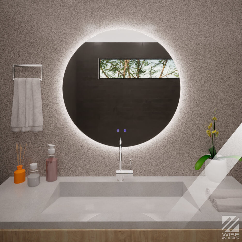 Espejo circular LED Tactil 80x3x80Cm