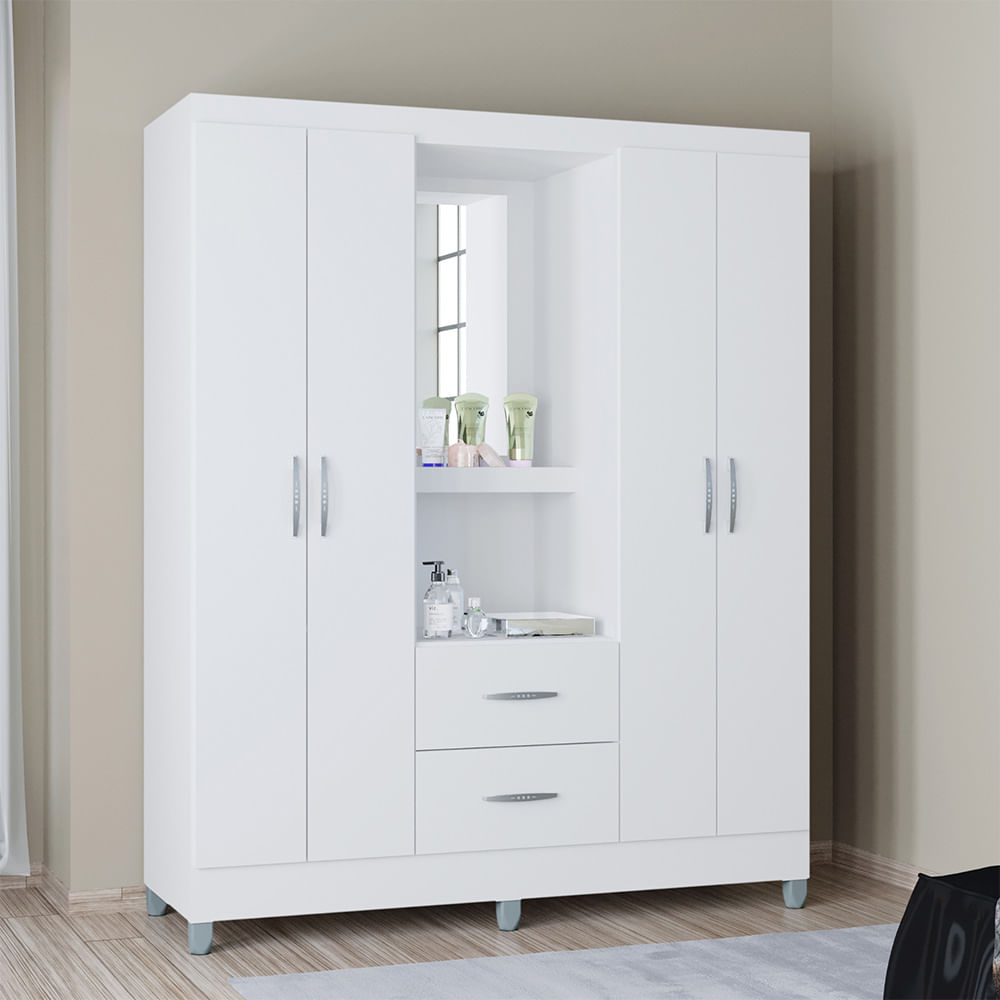 Closet Cordoba 4 Puertas Blanco