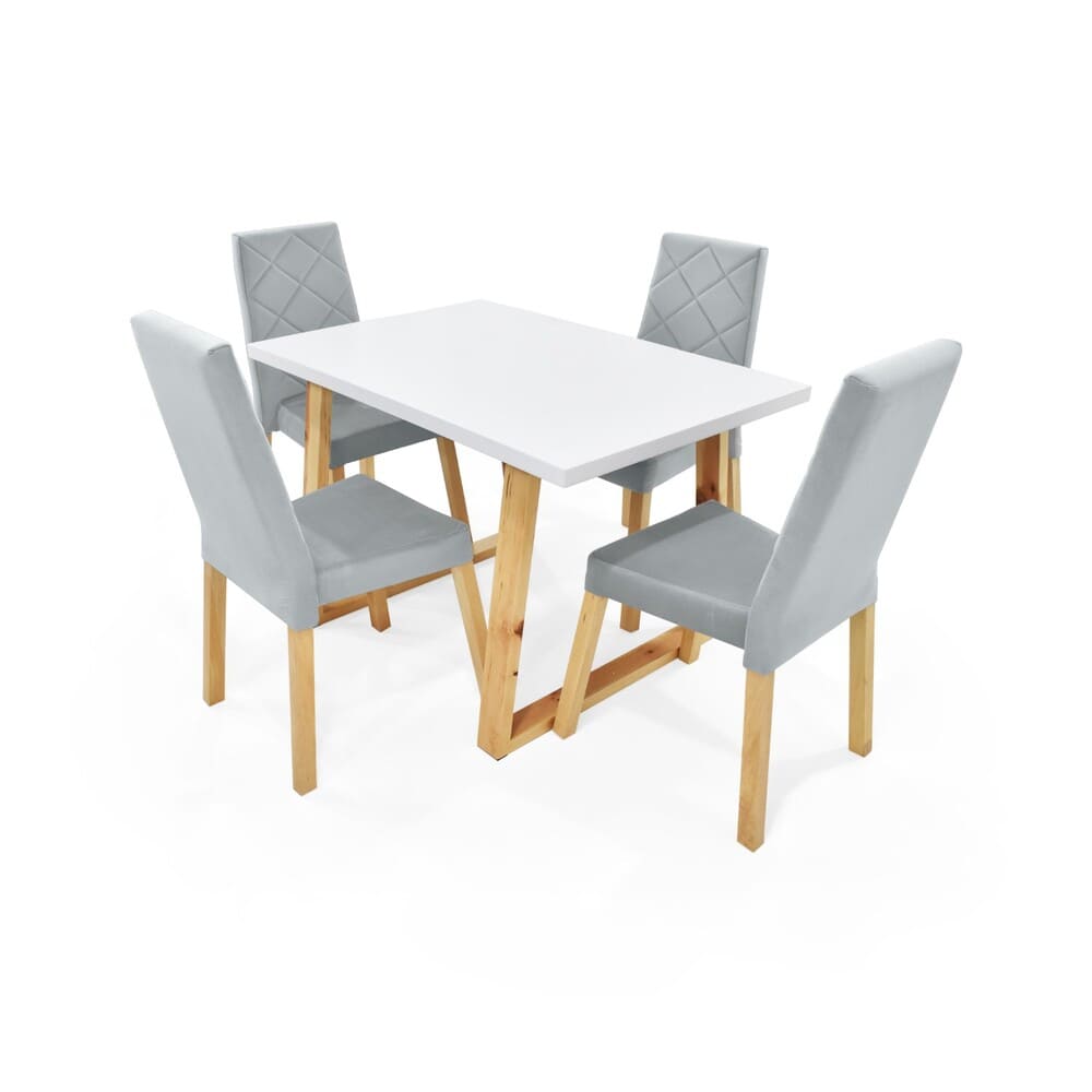 Juego de Comedor 4 Puestos Andara con Sillas Liverpool en Tela