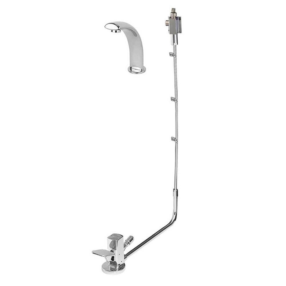 Llave para lavabo con pedal expuesto
