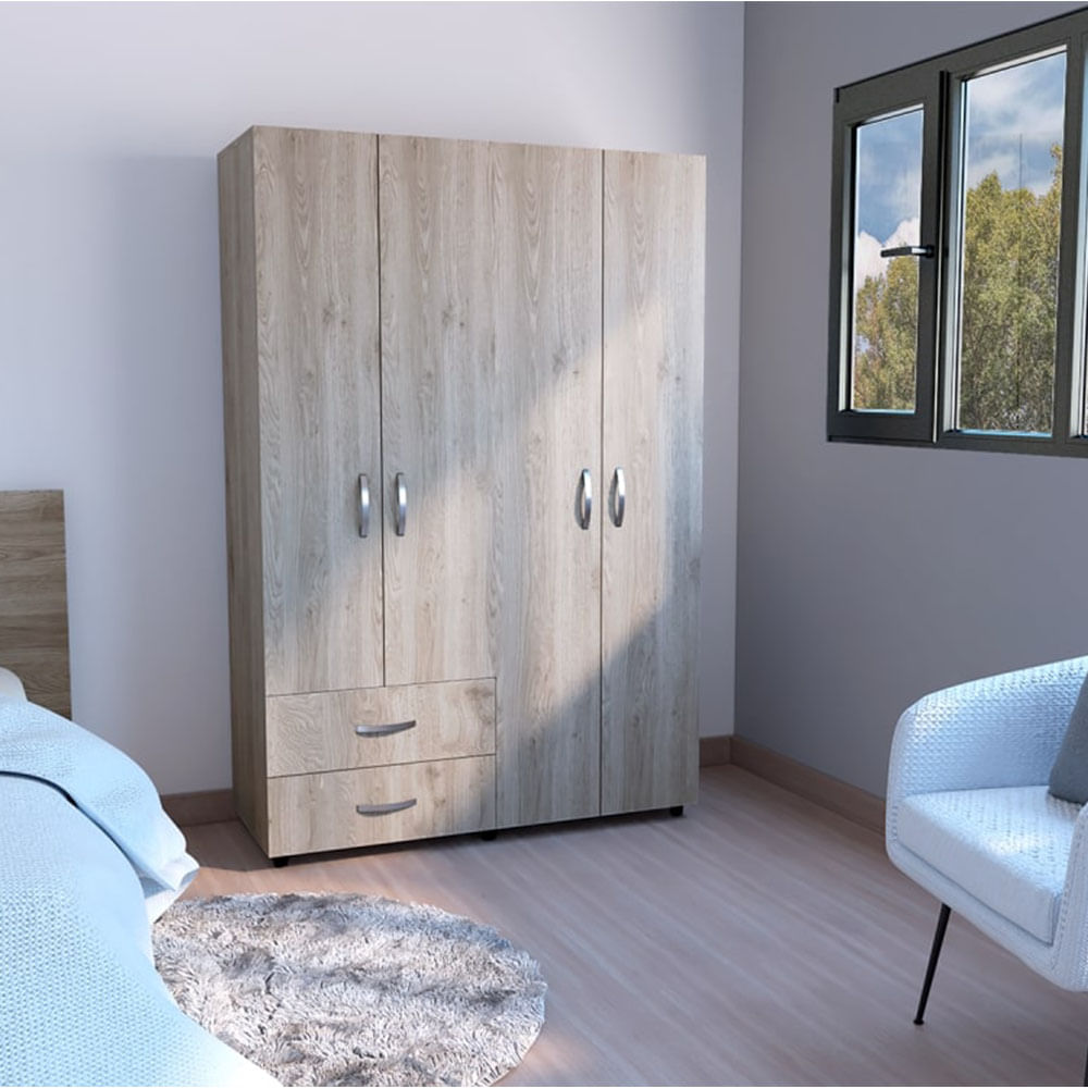 Closet Ankora Basic 180cm x 120cm x 47cm RTA CZB 9002 Ceniza - Blanco