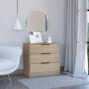 Comoda 3 Cajones Kaia RTA Rovere + Blanco