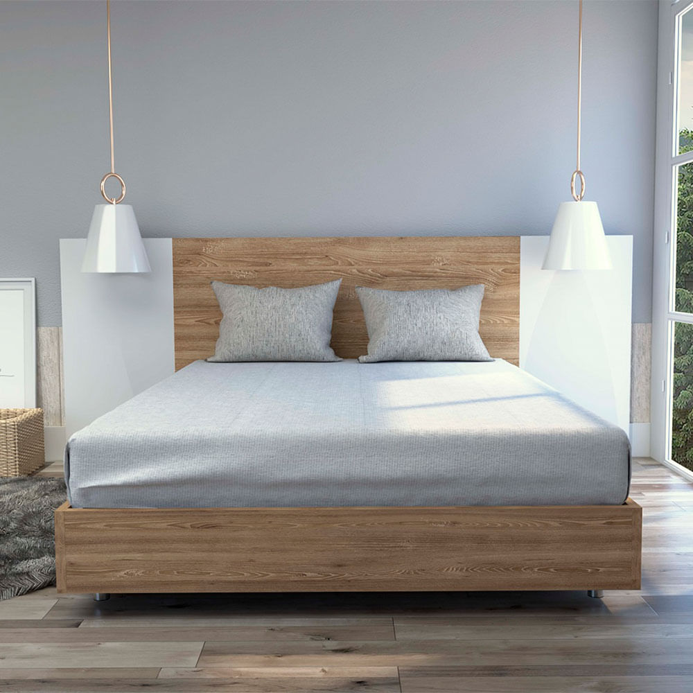 Cama 140 Nebraska Rta Miel-Blanco CMB 6777