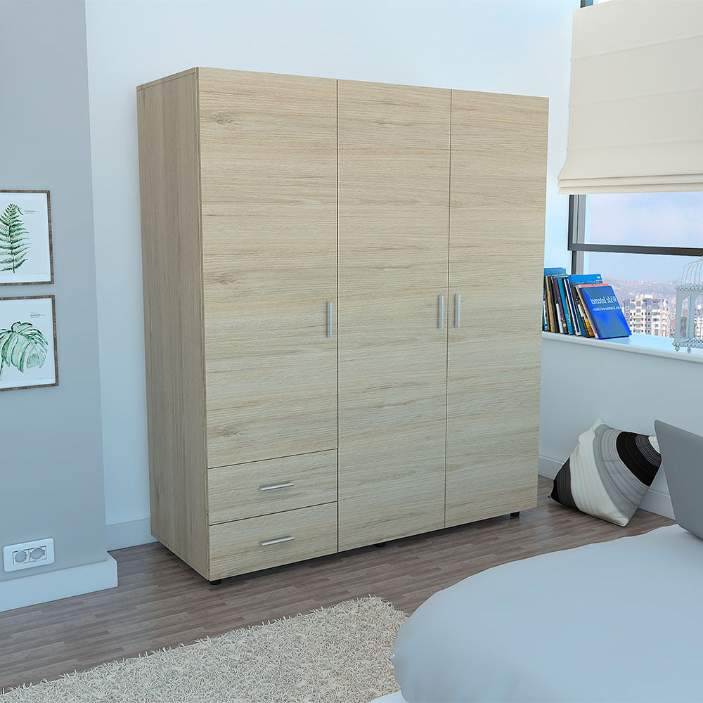 Closet Dassel 161 X 140 X 51 Rta Rovere-Blanco CRB 3096