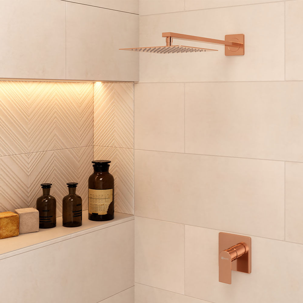 Mezclador Monocontrol Ducha Squadra Oro