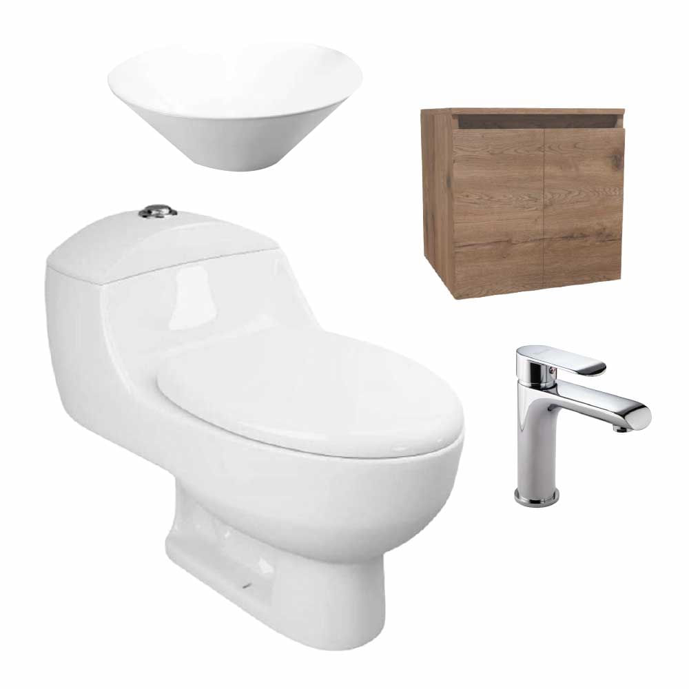 Combo Sanitario One Piece Capri  Con Mueble Smart
