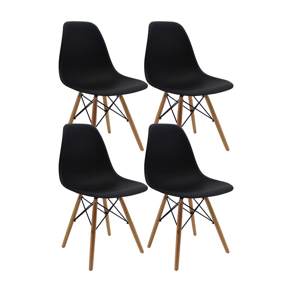 Kit x 4 Sillas DKR Tipo Eames Para Comedor