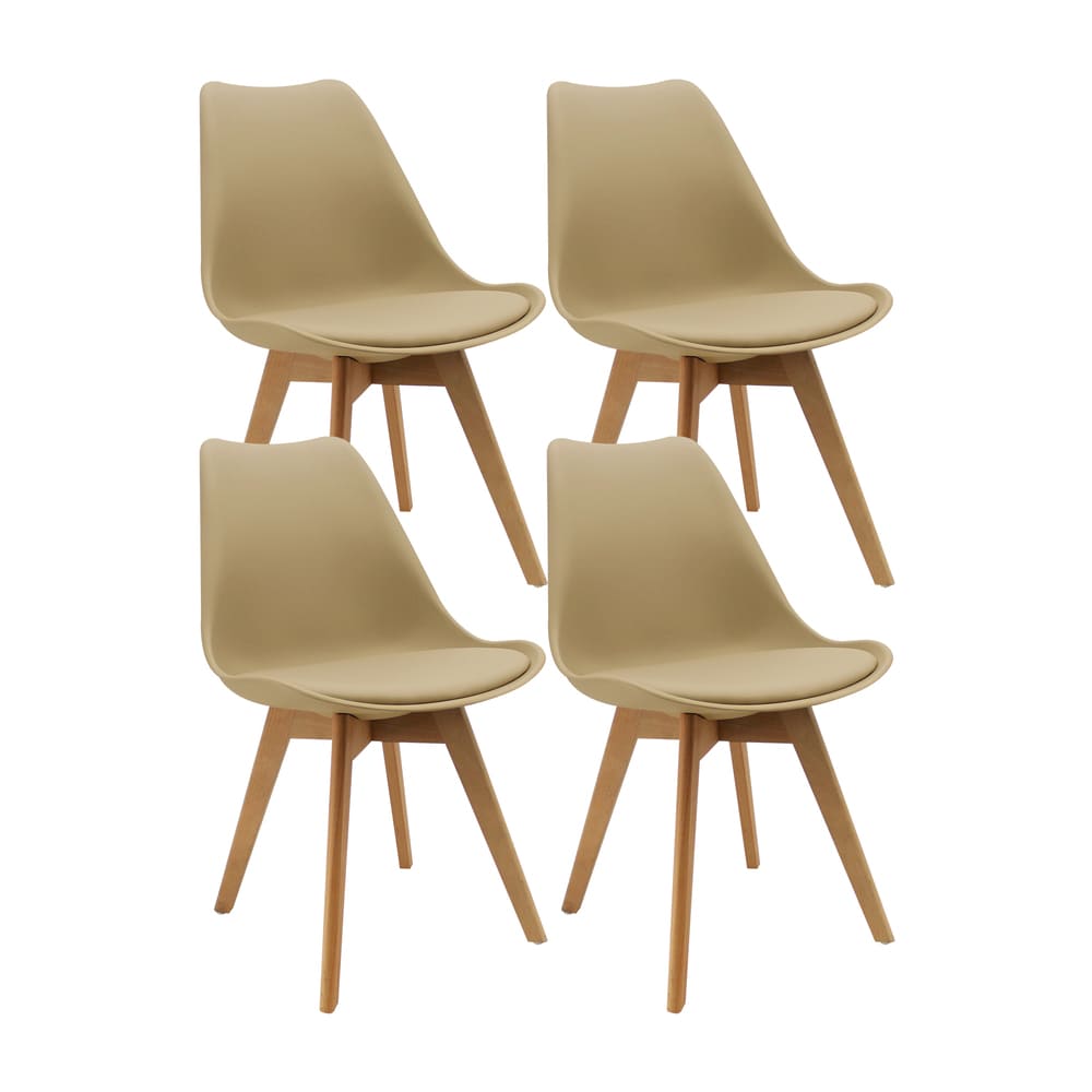 Kit X 4 Sillas Joly Base En Madera