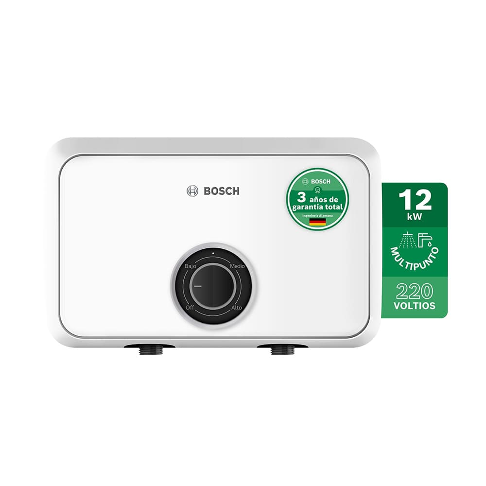 Calentador de agua eléctrico de paso 12 kW 220 Voltios Premium Power Tronic 3000 C BOSCH