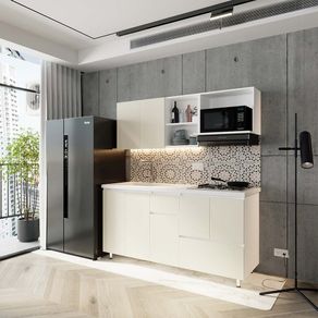 Cocina Zarel 1.80X60 Mes Marmol Marfil