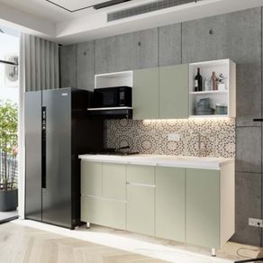 Cocina Zarel 1.80X60 Mes Marmol Oliva