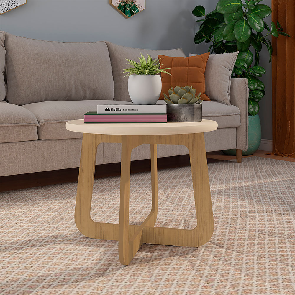 Mesa de centro MDP de 59 cm Roble