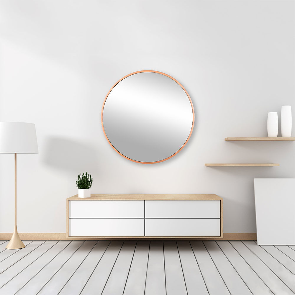 Espejo Decorativo Celina Dorado Diámetro 65 Cm