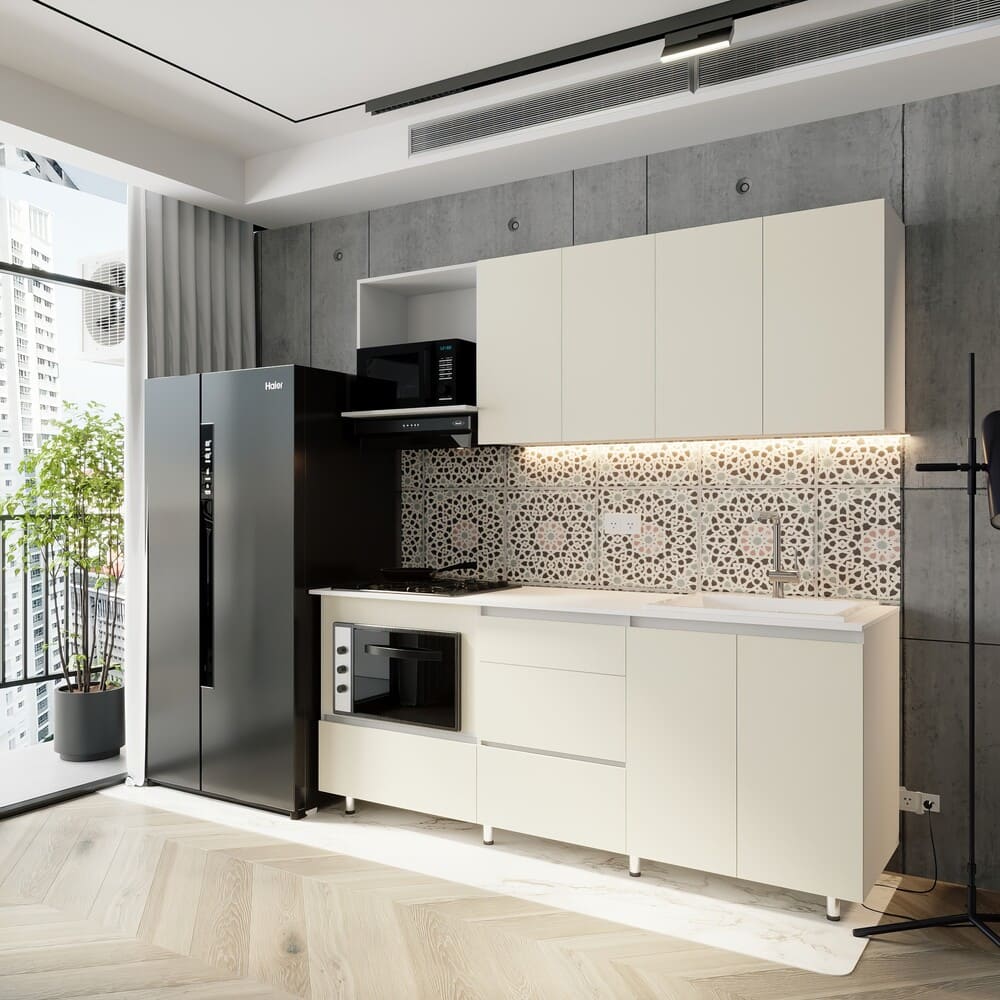 Cocina Orel 210*60 Marfil