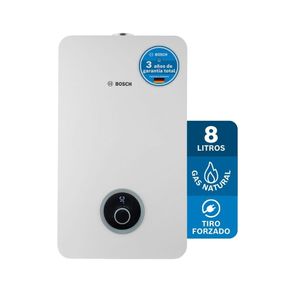 Calentador de agua 8 Lt tiro forzado de paso a gas natural Therm 2400 F BOSCH