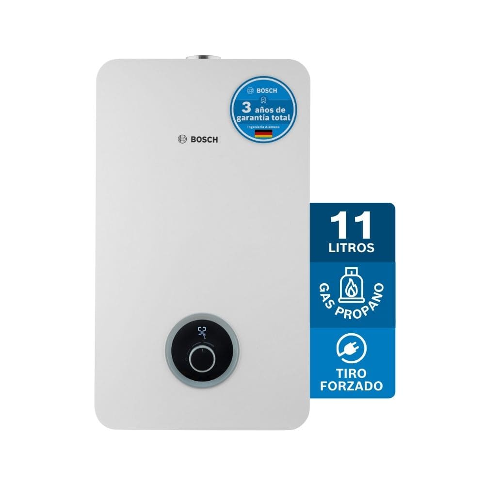 Calentador de agua 11 Lt tiro forzado de paso a gas propano Therm 2400 F BOSCH