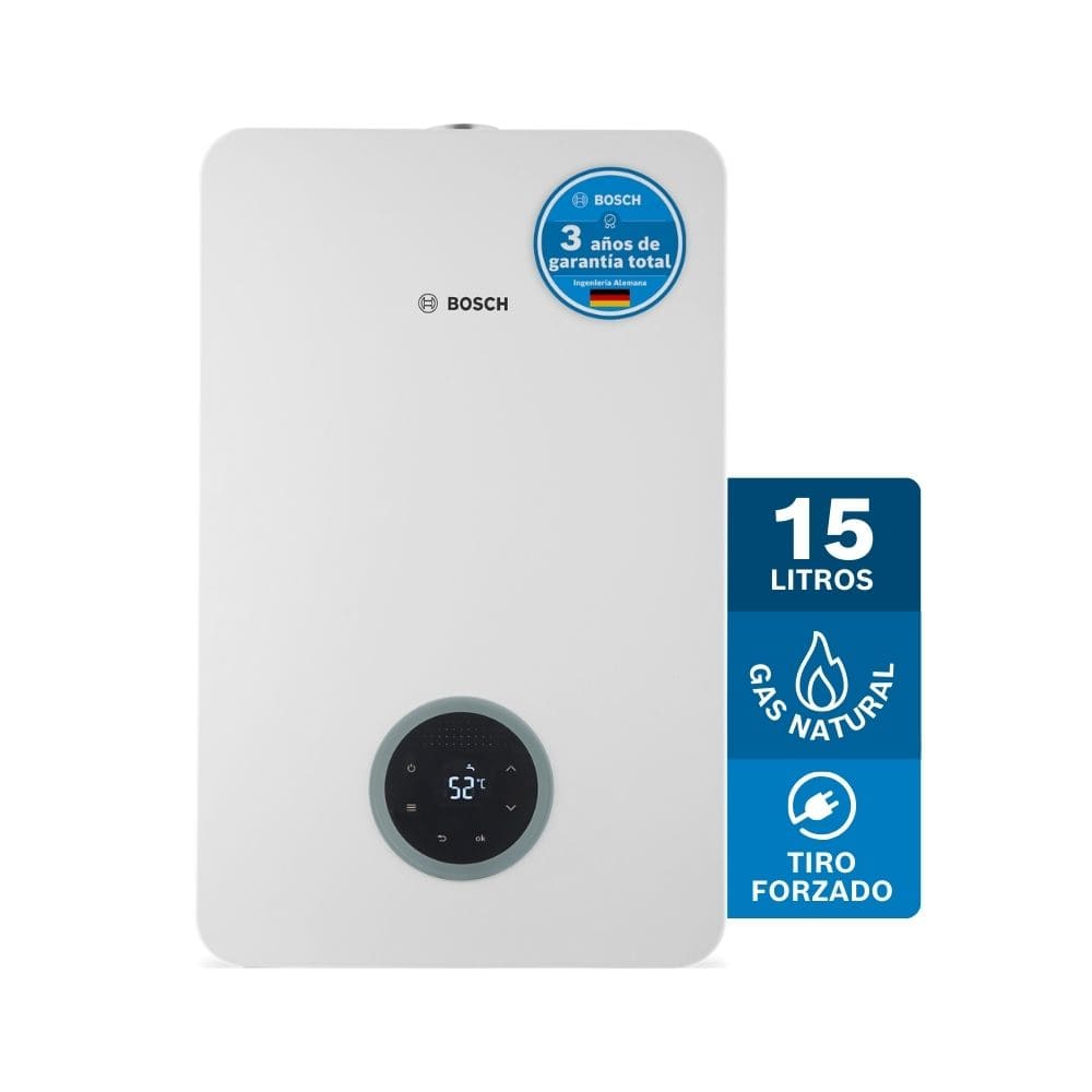 Calentador de agua 15 Lt tiro forzado de paso a gas natural Therm 5600 F BOSCH