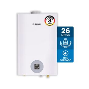 Calentador de agua 26 Lt tiro forzado de paso a gas propano Titán 5700 F BOSCH