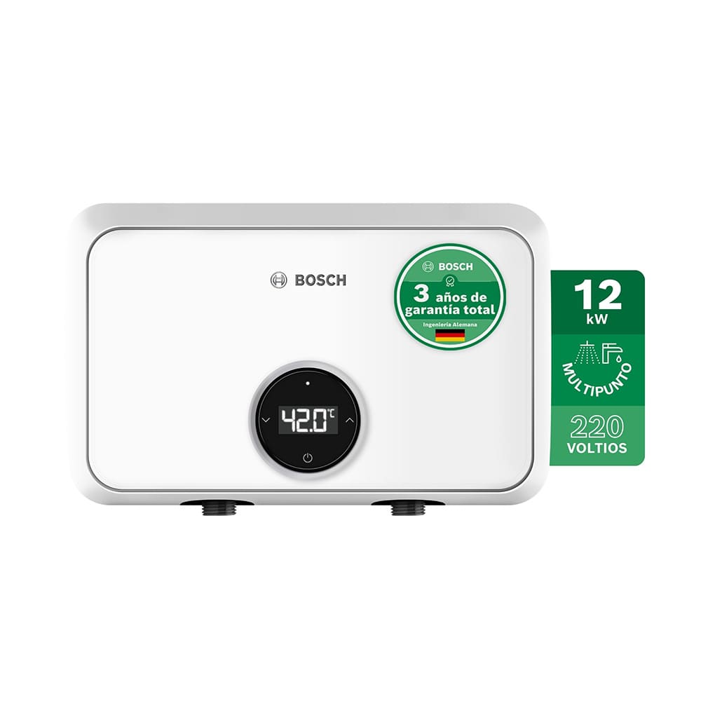 Calentador de agua eléctrico de paso 12 kW 220 Voltios Premium Power Tronic 4000 C BOSCH
