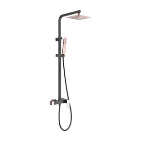 Columna de Ducha Essenza Negro-Oro Rosa Mate