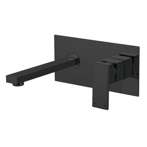 Grifería de pared Square Slim Negro