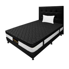 Mega Combo Sencillo Resortado Dublín Negro 100 cm x 190 cm