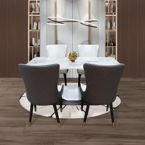 Comedor Zurich de 4 puestos Blanco 80 cm x 140 cm