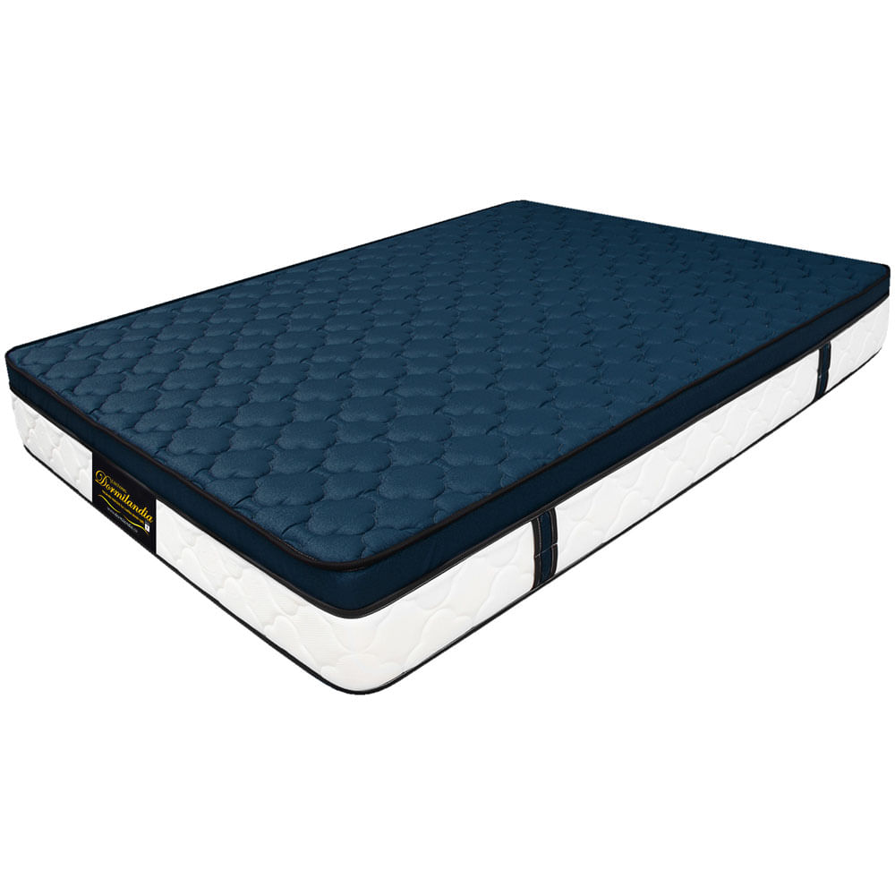 Colchón Sencillo Resortado Dublín Azul 100 cm x 190 cm