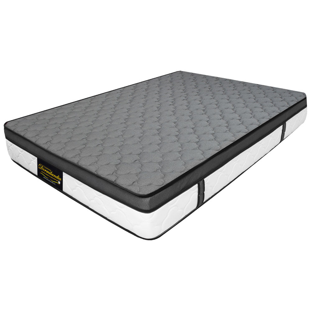 Colchón Sencillo Resortado Dublín Gris 100 cm x 190 cm