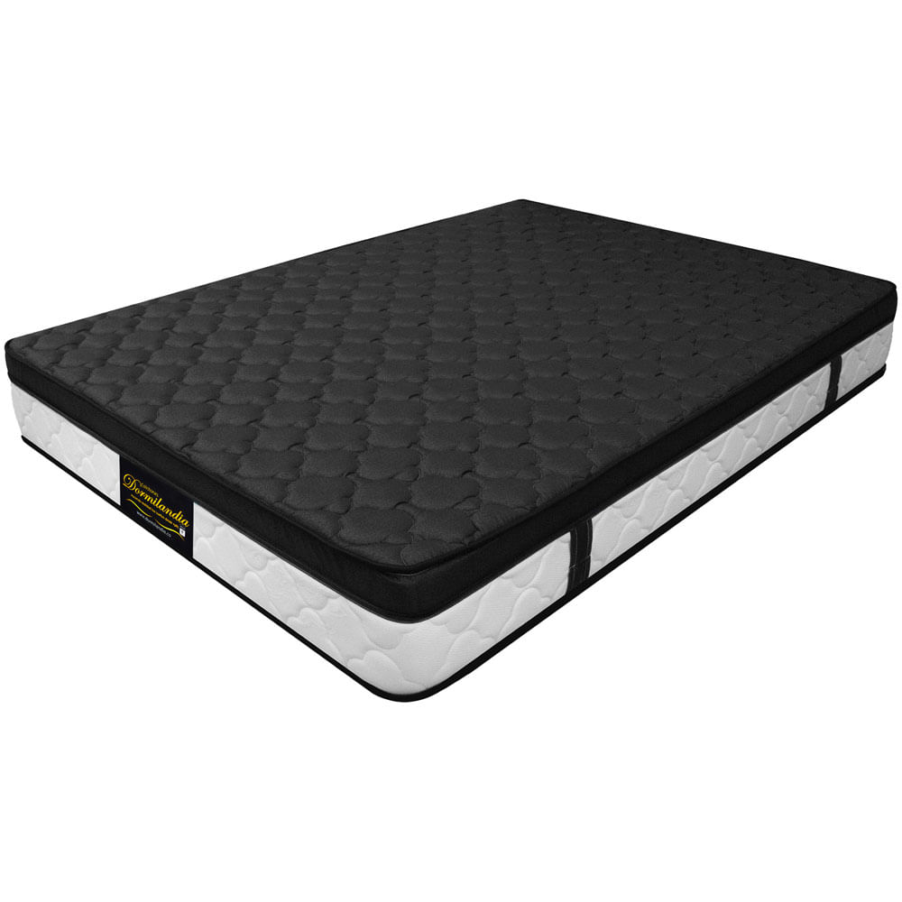 Colchón Doble Resortado Dublín Negro 140 cm x 190 cm