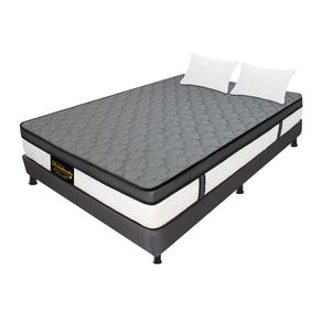 Combo Doble Resortado Dublín Gris 140 cm x 190 cm