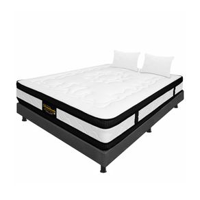 Combo Colchón Semidoble Híbridoresortado Gris 120Cm X 190Cm